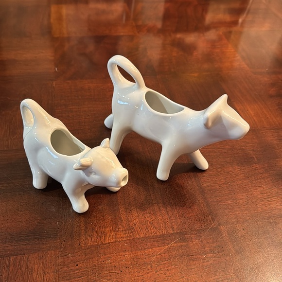 6" White Cow creamer cream milk container server - Picture 8 of 9